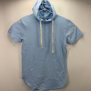 Kinetix Mens La Playa Thin Short Sleeve Lightweight Pullover Hoodie Blue S